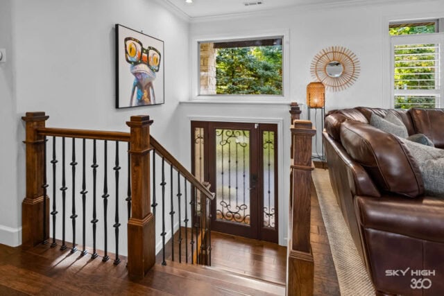 Relaxing interior view of Rivercliff Ridgehouse with large windows and cozy decor in Rogers, AR.